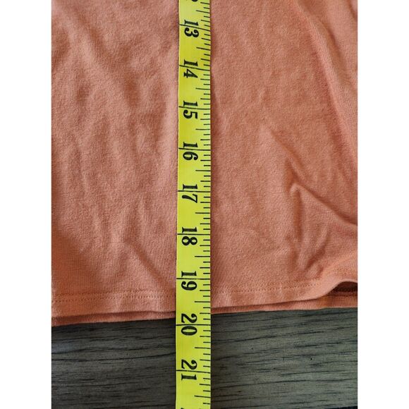 Eileen Fisher Orange Short Sleeve Stretch Tee | Size S - Picture 9 of 9